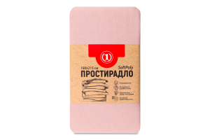 Простыня пудровая 180х215см №1475460 ТМ "1" 1шт
