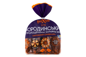 Хліб нарізний Бородинський з пророщеними зернами жита Цар хліб м/у 400г