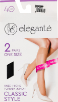 Гольфи жіночі Elegante Classic style 40den 23-25 nero 2пари