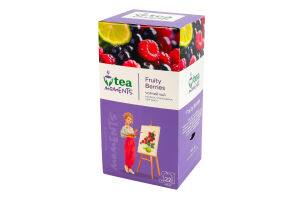 Чай черный ароматизированный с добавлением растительного сырья Фруктовые ягоды Tea Moments к/у 22х1.8г