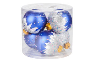 Набір куль новорічних А.С.К.60мм візерунч. малюнок