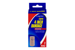 CareOne Elastic 4 Inch Bandage With Easy Clips
