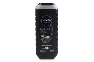 Гель для душу для тіла, обличчя та волосся 3в1 Активне очищення Nivea Men 250мл