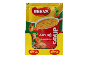 Крем-суп швидкого приготування зі смаком курки з локшиною Курячий Reeva м/у 17г