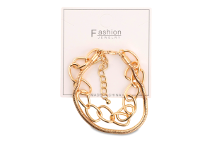 Браслет червоний метал металевий 18-20см FHF1624