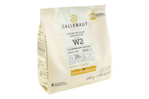 Шоколад 28% білий White callets Callebaut м/у 0.4кг
