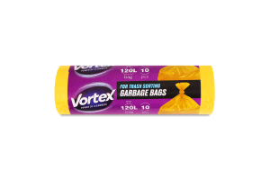 Пакети для сміття Vortex жовті 120л