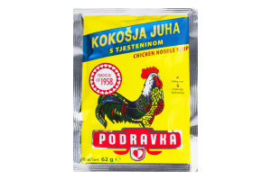 Суп быстрого приготовления куриный с вермишелью Podravka м/у 62г