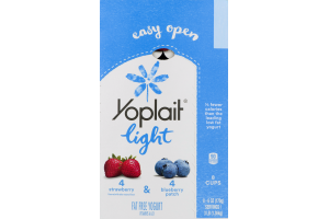Yoplait Light Fat Free Yogurt Strawberry & Blueberry Patch - 8 CT