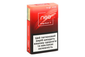 Изделие табакосодержащее для электрического нагревания с фильтром Neo Demi Rouge boost 20шт