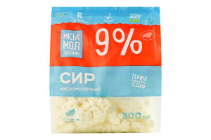 Сир кисломолочний 9% Міськмолзавод №1 м/у 300г
