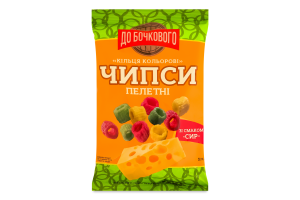 Чипсы пшеничные пеллетные Сыр Кольца цветные До Бочкового м/у 50г