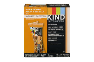KIND Nuts & Spices Bars Maple Glazed Pecan & Sea Salt - 12 CT
