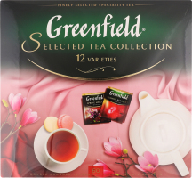 Набір чаїв Асорті дрібних 12видів 60пакетів 105г Greenfield