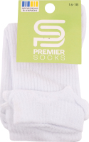 Шкарпетки Premier socks вис рубчик рюш білі р16-18