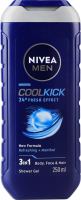 Гель для душа для тела, лица и волос 3в1 Cool kick Nivea Men 250мл