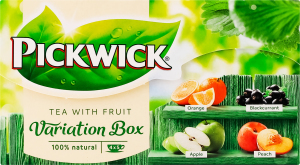 Чай черный ароматизированный с кусочками фруктов и ягод Variation Box Pickwick к/у 20х1.5г