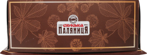 Торт повітряно-горіховий з кремом і начинками Сумські каштани Сумська Паляниця к/у 0.55кг