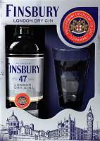 Набір Джин 0.7л 47% Platinum London Dry + 1 склянка Finsbury к/у