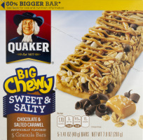 Quaker Granola Bars Big Chewy Sweet & Salty Chocolate & Salted Caramel - 5 CT