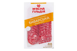 Ковбаса нарізка Баварська М'ясна Гільдія с/к в/с лоток 0.075кг