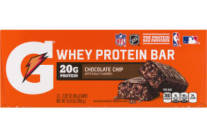 Gatorade Recover Whey Protein Bar Chocolate Chip - 12 CT