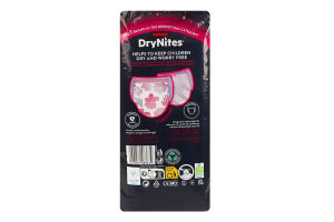 Трусики-подгузники для девочек от 13лет ночные 48-60кг Teen DryNites Huggies 9шт