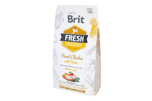 Корм д/дорослих собак з куркою та картоплею сухий 2,5кг Бріт Фреш