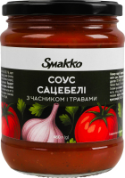 Соус з часником і травами Сацебелі Smakko с/б 460г