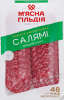 Колбаса Салями М'ясна Гільдія с/к в/с лоток 0.075кг