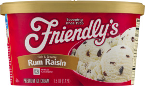 Friendly's Premium Ice Cream Rich & Creamy Rum Raisin