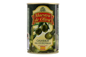 Оливки с огурчиком Maestro de Oliva ж/б 300г