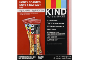 KIND Nuts & Spices Honey Roasted Nuts & Sea Salt Bar - 12 CT