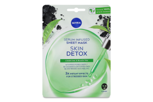 Маска для обличчя тканинна збагачена сироваткою Детокс шкіри Nivea 1шт