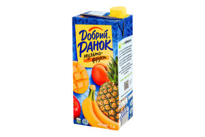 Нектар неосвітлений стерилізований Мультифрукт Добрий Ранок т/п 1л