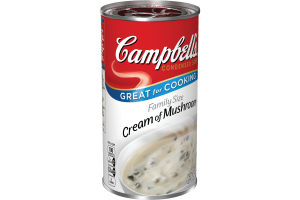 Campbell's Condensed Soup Great For Cooking Cream Of Mushroom Family Size