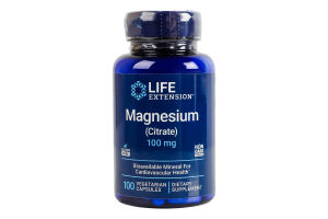 Добавка диетическая вегетарианские капсулы 100мг Цитрат магния Life Extension 100шт