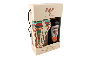 Набір Крем-лікер 17% 0,7л+2склянки Амарула