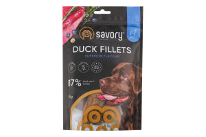 Ласощі д/собак Філе індички з качкою 100г д/п Savory