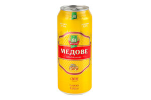 Пиво 0.5л 5.8% світле оригінальне Медове Микулин з/б