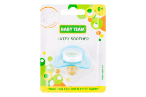 Пустышка латексная классическая для детей от рождения №3220 Baby Team 1шт