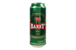Пиво Barry's Pils світле 4% з/б