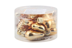 Набір підвісок новорічних золото скло 4см 12шт ARB101000