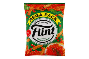 Сухарики пшенично-житні з смаком Червона ікра 100г Flint