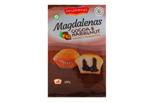 Пирожные с кремом из какао и лесными орехами Magdalenas Delasheras м/у 220г