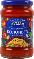 Спагеті-соус італійський пастеризований Болоньез Чумак с/б 290г