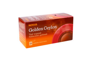 Чай черный байховый мелкий Golden Ceylon Novus к/у 25х1.5г