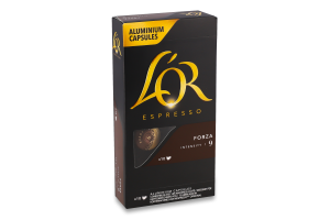 Кава натуральна смажена мелена у капсулах Forza Espresso L’OR к/у 52г