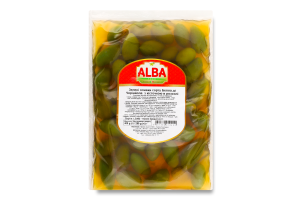 Оливки зелені Белла ді Черінйола з/к в розсолі 400г п/е Альба Фуд
