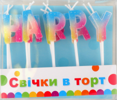 Свечи в торт Буквы Градиент Festa 13шт